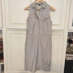 Pinstripe sleeveless shirt dress | Ann Taylor